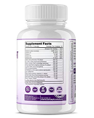 Menopause Relief Supplement Weight Management - Natural Support & Energy, Hormonal Concepta SolutionsUS supplements