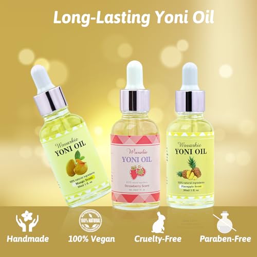 3 Packs Yoni Oil for Women, 100% Natural Feminine Oil Intimate Deodorant for Women, Eliminates Odor WovarkieAu supplements