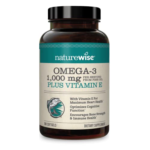NatureWise High-Potency 1000mg Omega 3 with 600mg EPA, 400mg DHA, & Vitamin E NatureWiseAu supplements