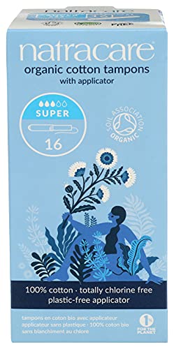 Natracare Organic Cotton Super Tampons with Cardboard Applicator, Plastic Free, Chlorine Free NATRACAREAu supplements
