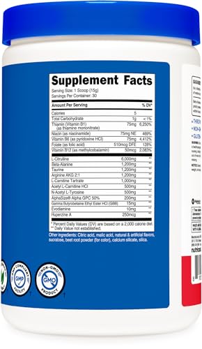 Nutricost Stim-Free Pre-Workout Powder Fruit Punch 30 Servings - Gluten Free, Non-GMO NutricostAu supplements