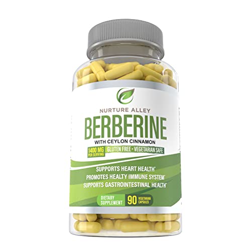 Nurture Alley Berberine Complex - Berberine HCL 1200mg Plus Organic Ceylon Cinnamon NURTURE ALLEYUS supplements