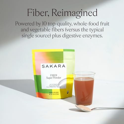 SAKARA Fiber Super Powder - Pineapple Flavor Prebiotic Fiber Powder, High Fiber SAKARAUS supplements