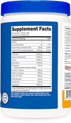 Nutricost Pre-C Pre-Workout Complex with Creatine (Peach Mango | 30 Servings) Powder NutricostUS supplements
