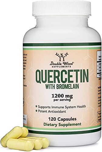 Quercetin with Bromelain - 120 Count (1,200mg Servings) Immune Health Capsules Double Wood SupplementsUS supplements