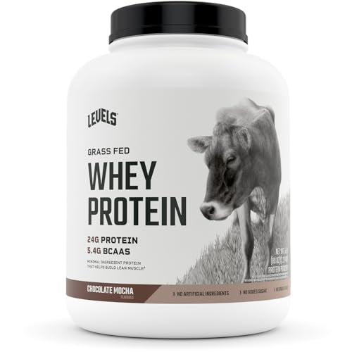 Levels Grass Fed 100% Whey Protein, No Hormones, Chocolate Mocha, 5LB Levels NutritionUS supplements