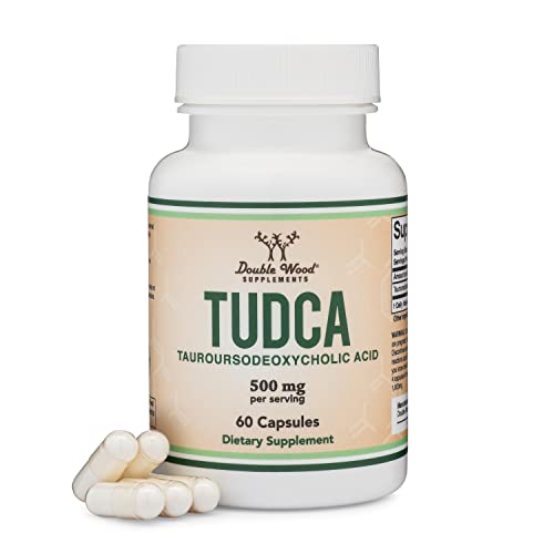 TUDCA Bile Salts Liver Support Supplement, 500mg Servings, Liver and Gallbladder Double Wood SupplementsUS supplements