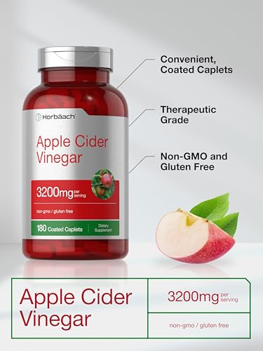 Apple Cider Vinegar Tablets 3200mg | 180 Pills | Vegetarian, Non-GMO & Gluten Free Supplement HorbäachAu supplements