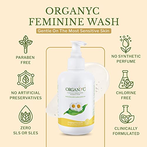Organyc Feminine Intimate Wash for Sensitive Skin with Chamomile, Free from Chlorine, Parabens OrganycAu supplements
