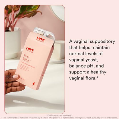 Love Wellness Boric Acid Suppositories for Women, The Killer | Vaginal Love WellnessUS supplements
