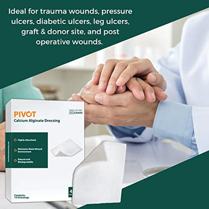Pivot Calcium Alginate Wound Dressing – All-Natural First Aid | 4x5 Dressin LMP LINKS MEDICAL PRODUCTS INC.US supplements