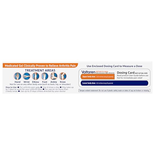 Voltaren Arthritis Pain Relief Gel, Diclofenac Sodium, 1% (NSAID), Clinically Proven Powerful Pain Reliever with Easy Open Flip Top Cap, No Prescription Needed, 5.3oz VoltarenAu supplements