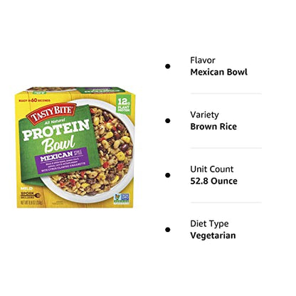 TASTY BITE Mexican Protein Bowl, 8.8 Ounce, Pack of 6, Ready to Eat, Microwaveable TASTY BITEUS supplements