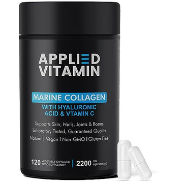 Applied vitamin Marine Collagen Capsules 2000mg-Enhance with Hyaluronic Acid, Zinc, Vitamin C & Biotin 120 Applied VitaminAu supplements