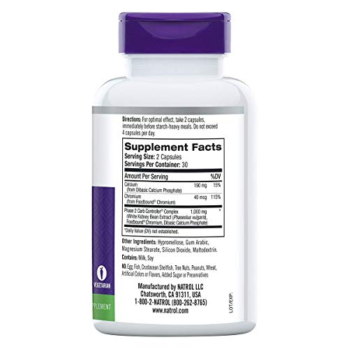 Natrol Carb Intercept with Phase 2 Carb Controller Capsules, White Kidney (Pack of 12) NatrolUS supplements