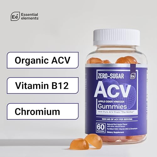 Essential Elements Zero-Sugar ACV Apple Cider Vinegar Gummies from “The Mother” Essential ElementsUS supplements
