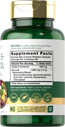Carlyle Indole-3-Carbinol (I3C) 400mg | 120 Capsules | Advanced Formula CarlyleUS supplements