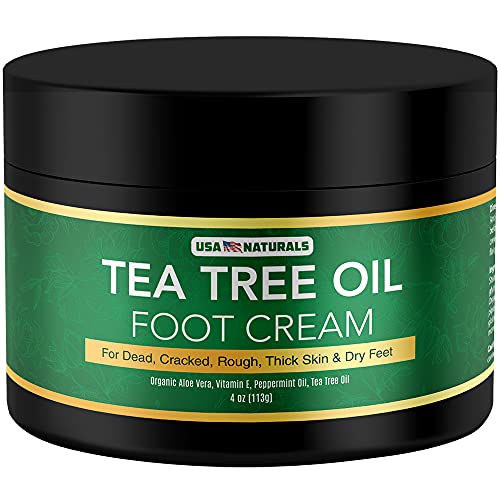 Tea Tree Oil Foot Cream For Dry Cracked Heels Repair - Natural Foot Cream For Dry Cracke USA NaturalsUS supplements