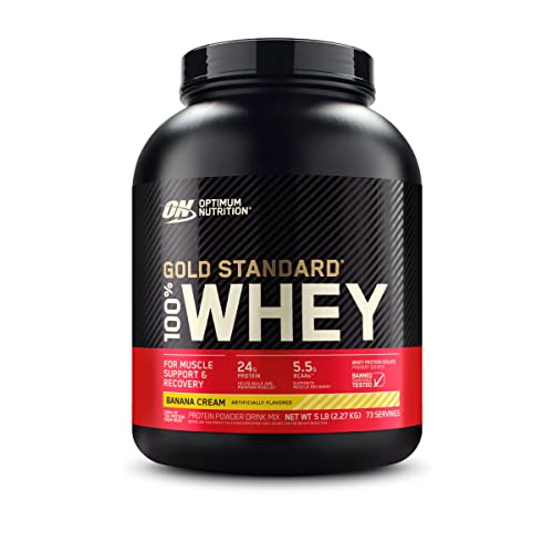 Optimum Nutrition Gold Standard 100% Whey Protein Powder, Banana Cream, 5 Pound Optimum NutritionUS supplements