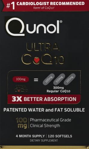 Qunol CoQ10 100mg Softgels, Ultra CoQ10 100mg, 3x Better Absorption, Antioxidant QunolUS supplements