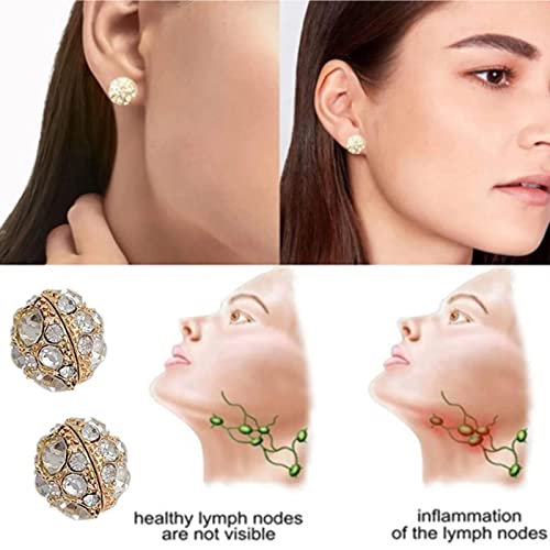 Dorina Ear Acupressure Magnetherapy Detoxi Earrings Set,Magnetic Lymphatic Cubic Zirconia AtiptuUS supplements