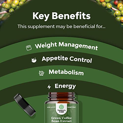 Pure Green Coffee Bean Extract Supplement – Best for Weight Loss Appetite Suppressant Natures CraftAu supplements