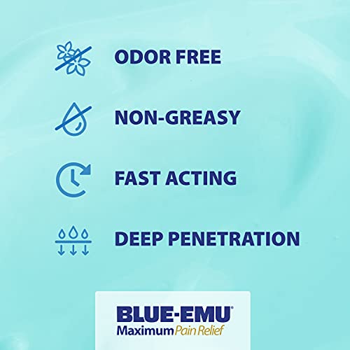 BLUE-EMU Maximum Pain Relief Cream for Arthritis, Muscle, & Joint Aches, 3 Oz, 1 Pack BLUE-EMUAu supplements