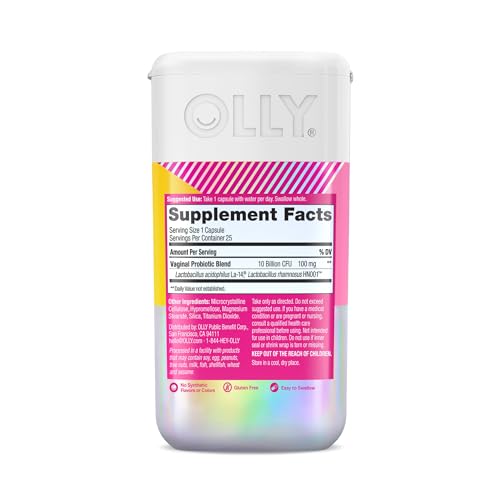 OLLY Happy Hoo-Ha Capsules, Probiotic for Women, Vaginal Health and pH OLLYUS supplements