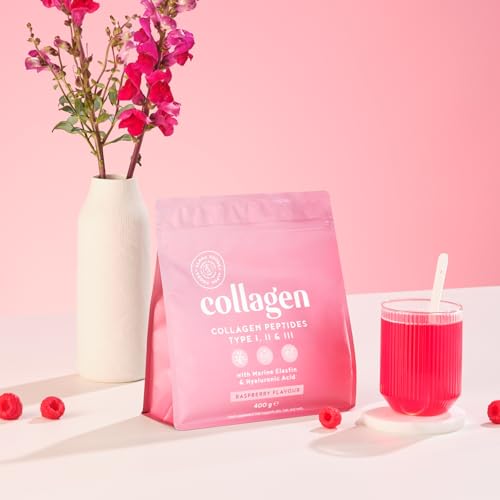 Collagen Powder with Hyaluronic Acid 400g - Premium Bovine Collagen Type I, II, III Alpha FoodsUS supplements