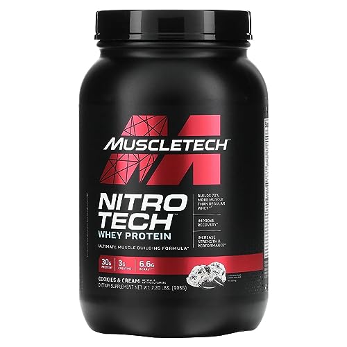 Whey Protein Powder MuscleTech Nitro-Tech Whey Protein Isolate & Peptides Protein MuscleTechUS supplements