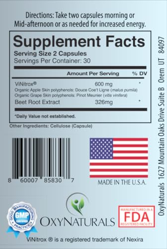 OxyBoost with ViNitrox - Nitric Oxide Supplement for Blood Pressure Support, Heart Health OxyNaturalsAu supplements