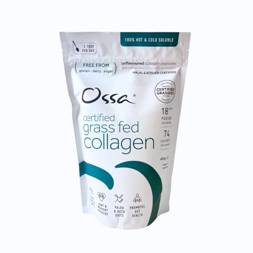 Ossa Certified Grassfed Collagen Peptides Powder-Supplement for Joint, Gut, Hair, Skin & Nails OssaUS supplements