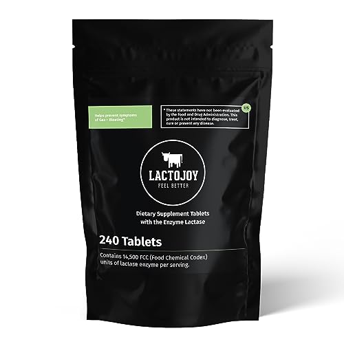 LactoJoy Lactase Pills I 240 Pieces Refill Package I Powerful Lactase Enzymes for Lactose LactoJoyUS supplements