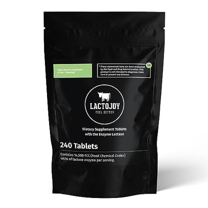 LactoJoy Lactase Pills I 240 Pieces Refill Package I Powerful Lactase Enzymes for Lactose LactoJoyUS supplements