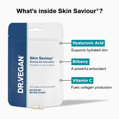 DR.VEGAN Skin Saviour | Fuel Collagen Naturally | Collagen Alternative | 60 Capsules dr veganUS supplements