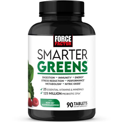 FORCE FACTOR Smarter Greens Tablets, Greens Supplement with 25+ Superfoods and Antioxidants Force FactorUS supplements