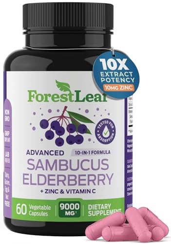 ForestLeaf Sambucus Elderberry with Vitamin C and Zinc - 9000mg Ult ForestLeafUS supplements