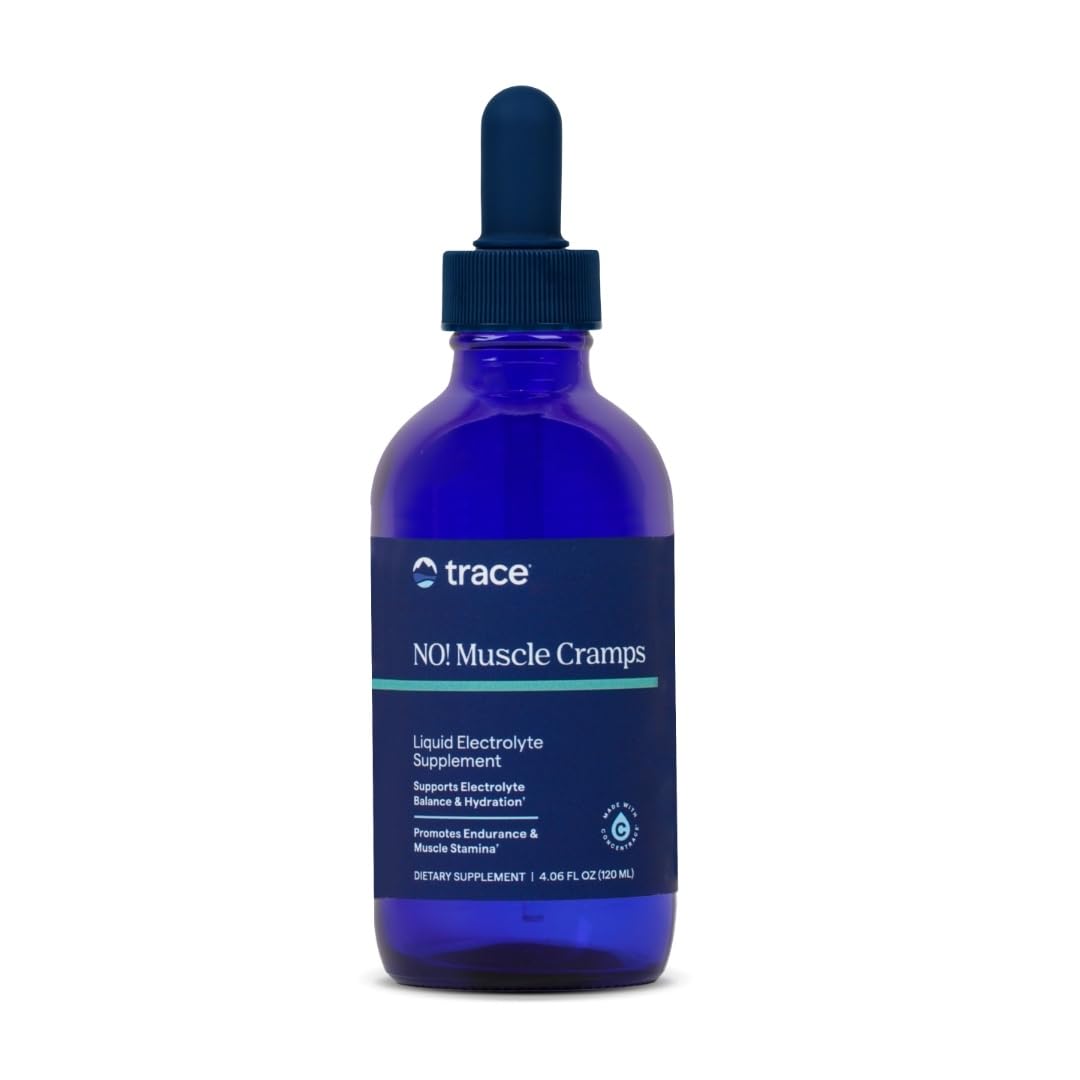 Trace Minerals NO! Muscle Cramps - Supplement for Healthy Muscle Function - Liquid Supplement - Electrolyte Balance - Endurance & Energy - Sugar-Free - 4.06 fl oz (60 Servings) Trace MineralsAu supplements