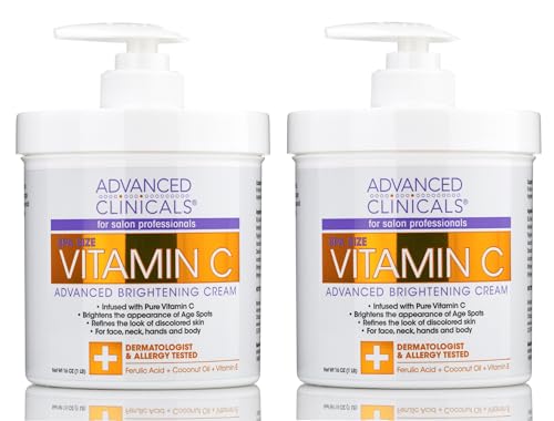 Advanced Clinicals Vitamin C Face & Body Cream Moisturizing Skin Care Lotion, Anti Advanced ClinicalsUS supplements