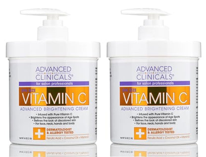 Advanced Clinicals Vitamin C Face & Body Cream Moisturizing Skin Care Lotion, Anti Advanced ClinicalsUS supplements
