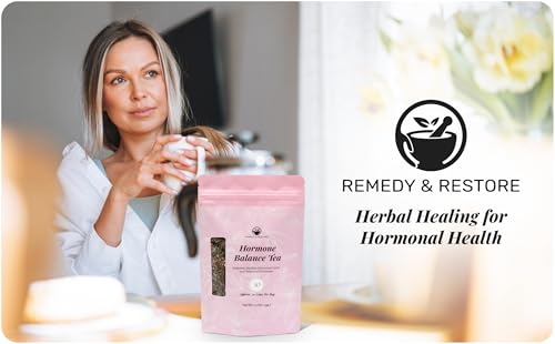 Remedy & Restore Herbal Tea for Hormone Balance - Natural Menstrual Cycle Support, Spearmint Flavor, Loose Leaves, 1 Count Remedy & RestoreAu supplements