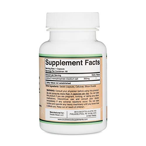 Uridine Monophosphate - Third Party Tested (Choline Enhancer, Beginner Nootropic) Double Wood SupplementsUS supplements