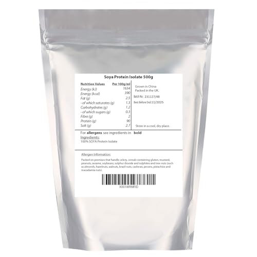 SOYA Protein Isolate (90% Protein) 500g by Manor Springs, Unflavoured, Vegan Protein Shake MANOR SPRINGSAu supplements