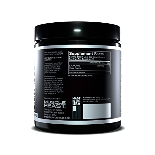 Muscle Feast Premium Vegan L-Citrulline Powder, Enhance Muscle Pumps, Improve Muscle Muscle FeastAu supplements