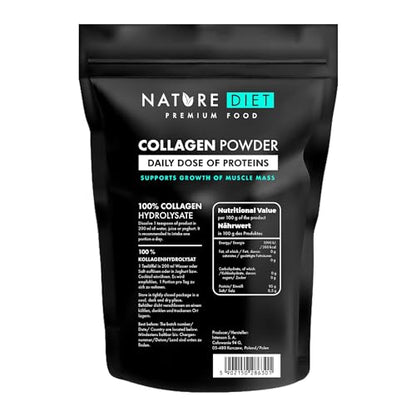 Nature Diet - Collagen Powder 600 g | Hydrolysate | Unflavored | Collagen Peptides | Source of Protein Nature DietUS supplements