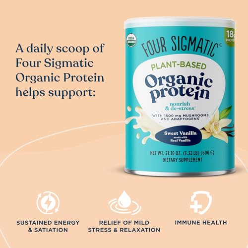 Four Sigmatic Organic Vegan Protein Powder | 18g Plant-Based Protein per Serving Four SigmaticUS supplements