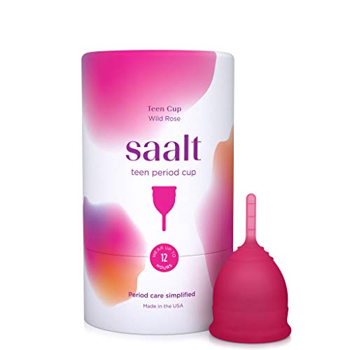 Saalt Teen Menstrual Cup - Best Sensitive Reusable Cup - Wear for 12 Hours - Tampon and Pad Alternative saaltAu supplements