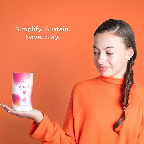 Saalt Teen Menstrual Cup - Best Sensitive Reusable Cup - Wear for 12 Hours - Tampon and Pad Alternative saaltAu supplements