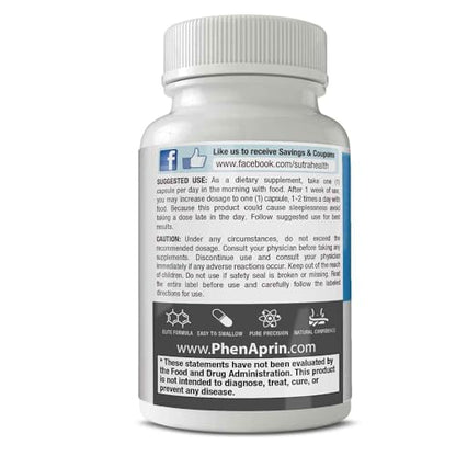 PhenAprin XR Maximum Strength Appetite Suppressant Diet Pills - 2-Pack, Metabolism Boosting SutraHealthUS supplements